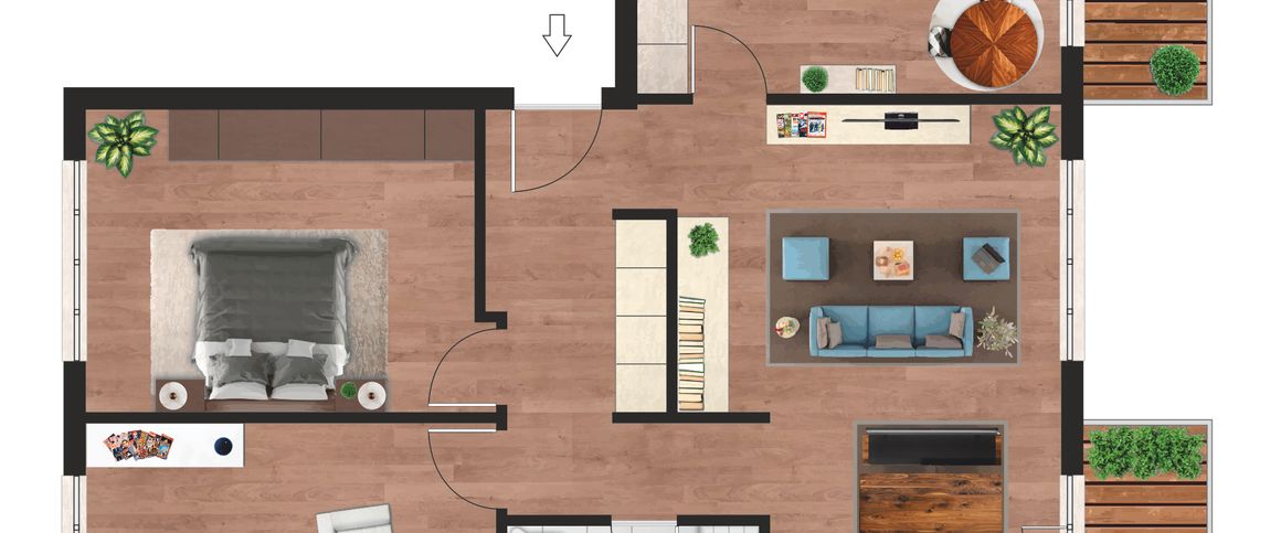 4-Raum-Wohnung mit 2 Balkonen - Photo 1