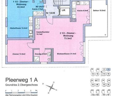 Grosszügige und moderne 2.5 Zimmer-Wohnung im 1. OG - Foto 6