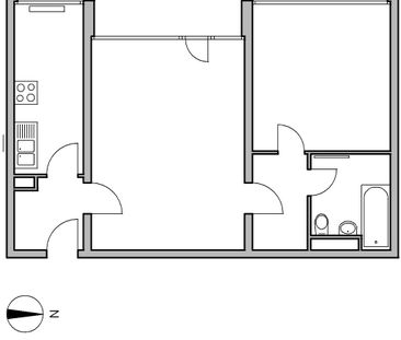 Demnächst frei! 2-Zimmer-Wohnung in Ratingen West - Photo 1