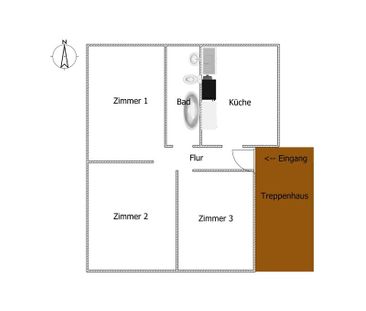 Moderne 3-Zimmer-Wohnung mit EBK, Gartennutzung und Umzugsbonus - Foto 1