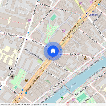 Avenue de Flandre entre rue de Soissons et Passage de Flandre 75019 Paris (19e arrondissement)