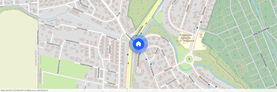 ul. Krakowska, Gumieńce, Zachód, Szczecin, zachodniopomorskie