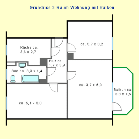 3-Raum-Wohnung in Kleinzschocher mit Balkon - Foto 5