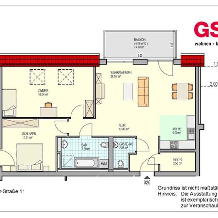 Moderne 3-Zimmer Dachgeschosswohnung mit Balkon - Photo 4