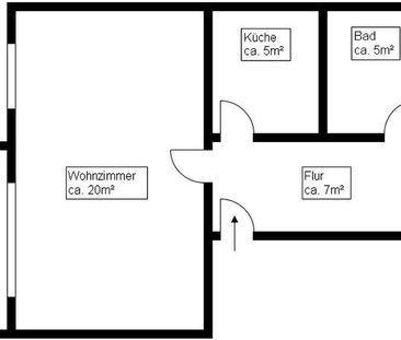 1 Raum-Wohnung mit Balkon und Aufzug - Photo 2