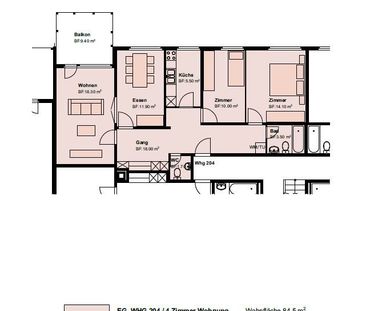 4 Zimmer, 82 m², EG - Foto 5