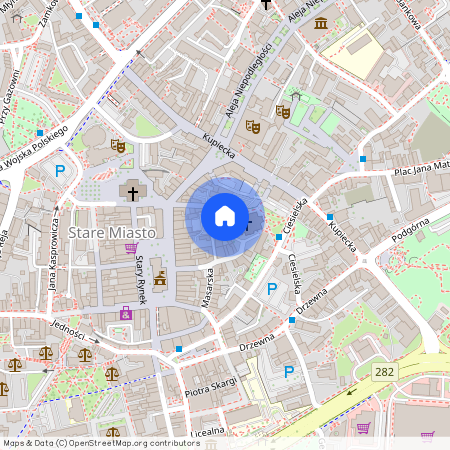 pl. ks. bp. Wilhelma Pluty, Centrum, Zielona Góra, lubuskie