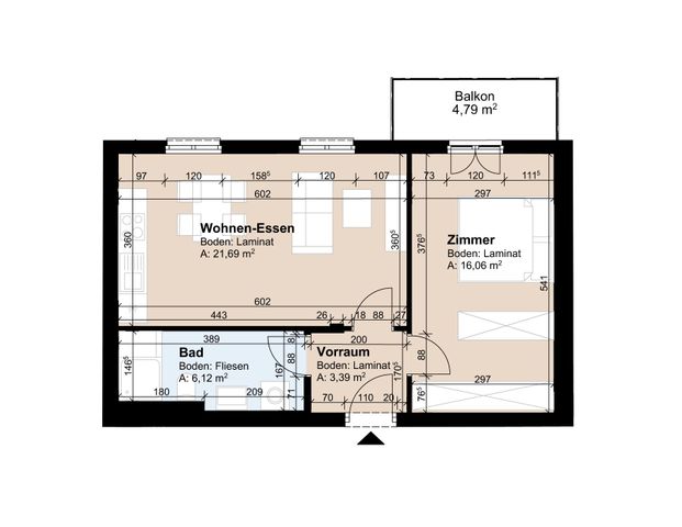 Geförderte Altbauwohnung mit Balkon im 4. Stock - Photo 1