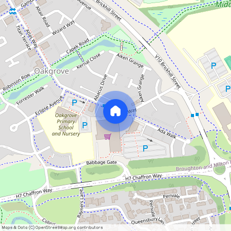 Oakgorve - Stunning Top Floor Bedroom Apartment Near Waitrose & Other Amenities, MK10