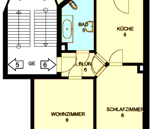 Sanierte Altbauwohnung im Dachgeschoss in ruhiger Seitenstraße mit ... - Foto 3