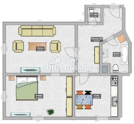 Schöne renovierte 2-Zi-Altbauwohnung und EBK in Bogen Zentrum - Foto 5
