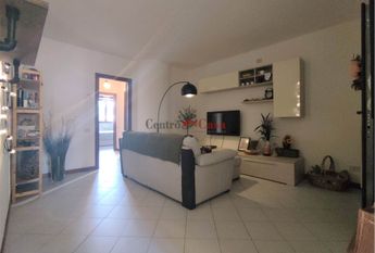 Grazioso tricolare in contesto di corte.