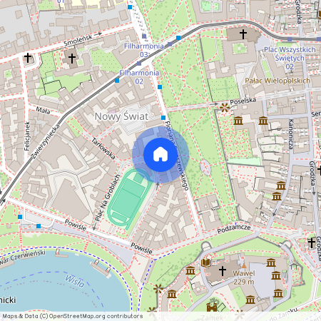 pl. Na Groblach, Nowy Świat, Stare Miasto, Kraków, małopolskie