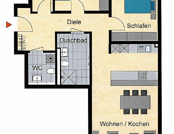 Neubau/Erstbezug: Modern geschnittene 3-Zimmer-Wohnung mit traumhaftem Ausblick - Photo 1
