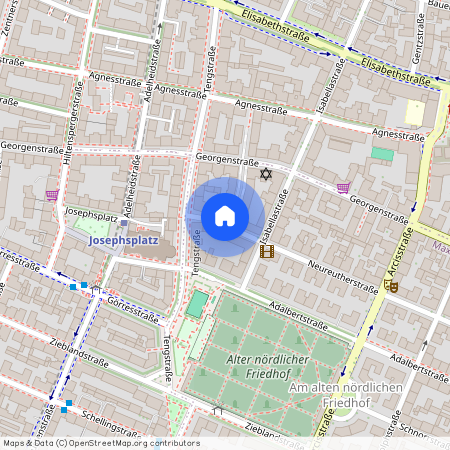 Neureutherstraße, 80798 München Maxvorstadt ca. 2, 0 km north-west of Munich-center