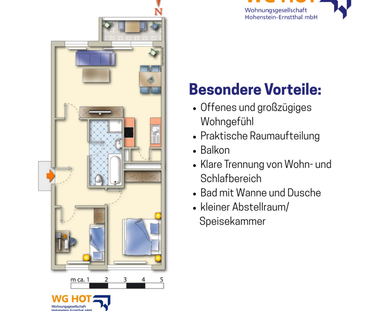 Umbauwohnung - Modernisierte 2 Raum- oder 3 Raumwohnung - Foto 1