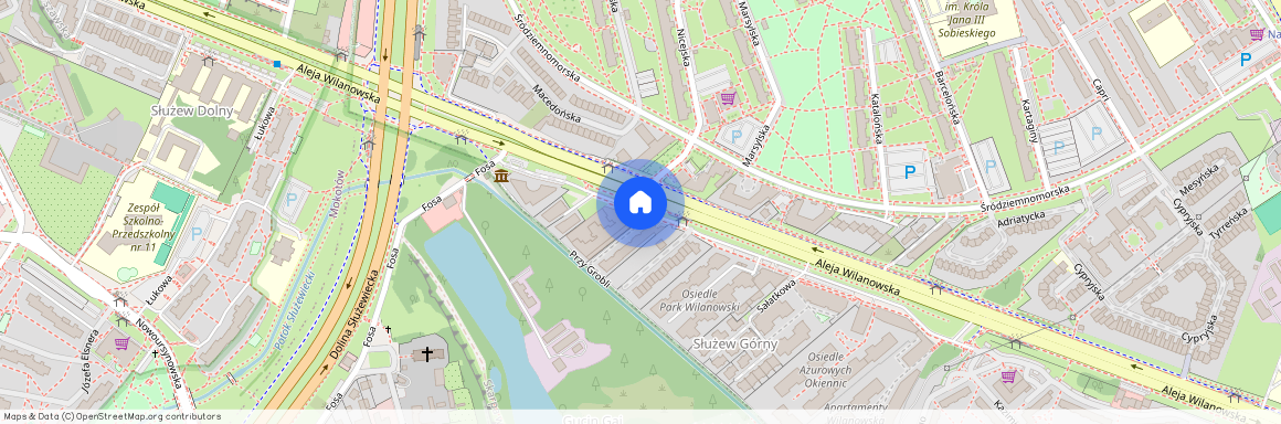 al. Aleja Wilanowska, Stegny, Mokotów, Warszawa, mazowieckie