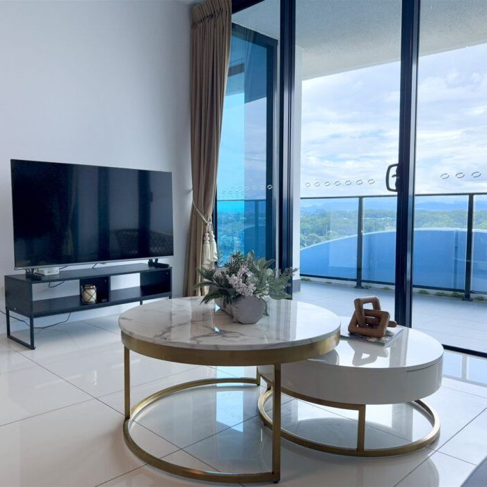 Turnkey Living Fully Furnished 2 Bed + Study Apartment with Double Car Space - Photo 1