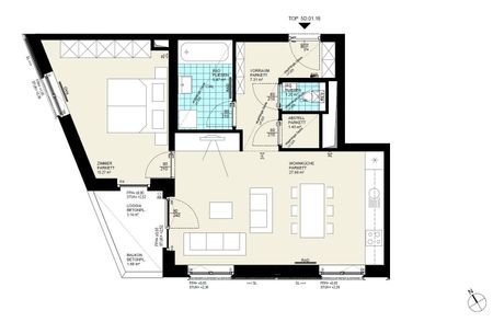 EUROGATE: 2 Zimmer Wohnung ++ GYM ++ 6.OG ++ Energieklasse A - Foto 5