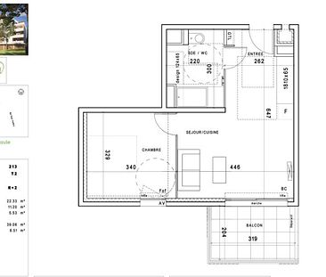 location Appartement T2 DE 39.06m² À MONTPELLIER - Photo 2