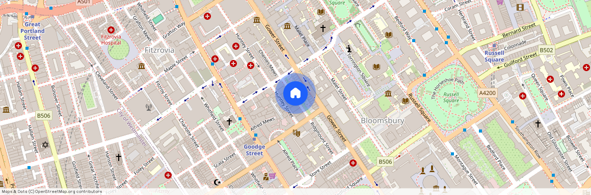 Ridgmount Gardens, Bloomsbury, WC1E