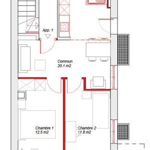 New 2.5-room apartment, furnished, ideal for shared living - Photo 2