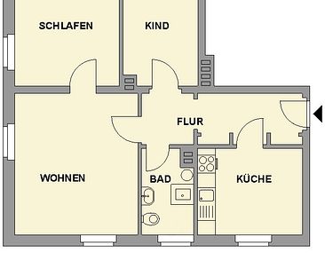 Ländlich gelegene 3-Raum-Wohnung mit Tageslichtbad - Photo 4