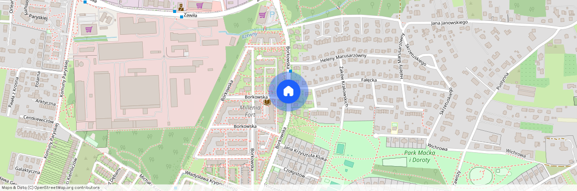 ul. Borkowska, Kliny Zachód, Swoszowice, Kraków, małopolskie