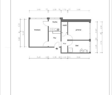 Große 2-Raumwohnung mit ebenerdiger Dusche! - Foto 1