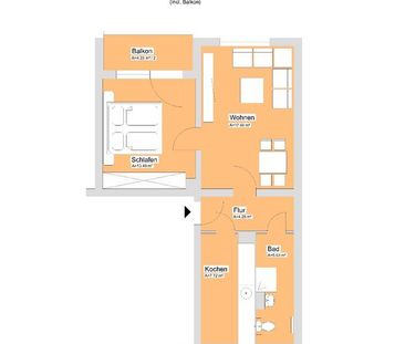 2-Raum-Wohnung im Zentrum von Stollberg - Photo 1