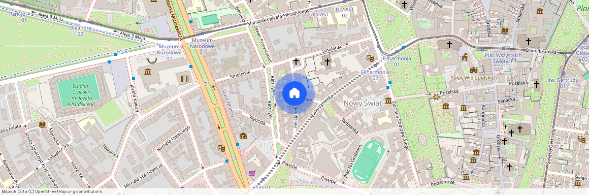 ul. Felicjanek, Nowy Świat, Stare Miasto, Kraków, małopolskie