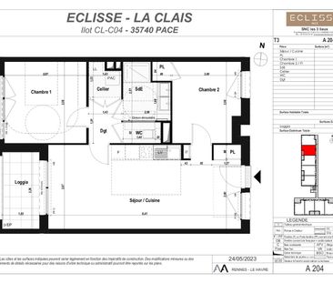 location Appartement T3 DE 64.59m² À PACE - Photo 1