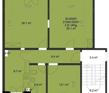Mitten in der Länggasse: 3-ZW an 74 m² im 2. OG - Photo 4