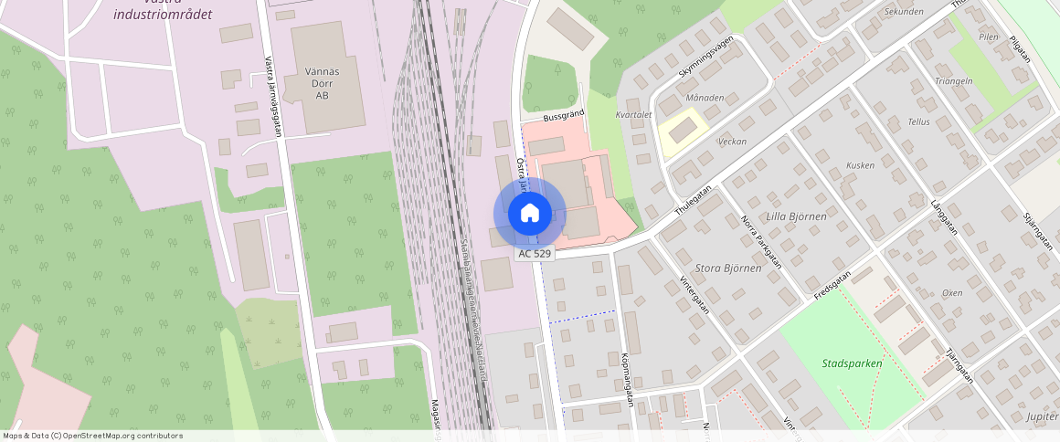 Östra järnvägsgatan, Vännäs