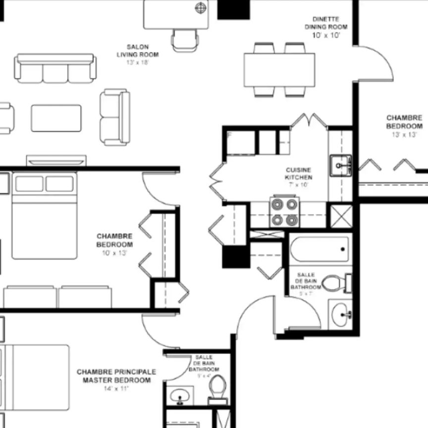 Rockhill Apartments — 5 1/2 (3 Bedroom) - Photo 2