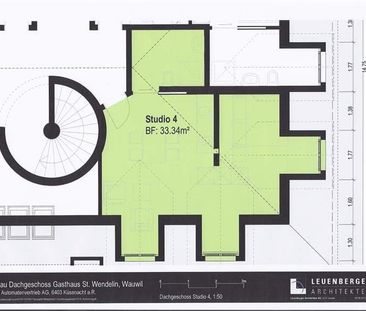 1.5 Zimmer, 33 m², 2. Stock - Foto 4