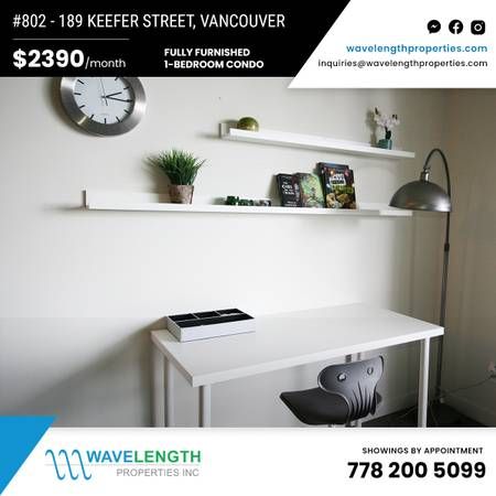 FULLY FURNISHED 1-BEDROOM CONDO FOR RENT IN DOWNTOWN VANCOUVER - Photo 3