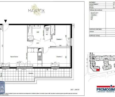 Appartement à louer 3 pièces 62.73m² - Photo 2