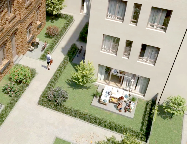 Erstbezug: Maisonette mit Terrasse und Gartenanteil im Innenhof - Foto 1