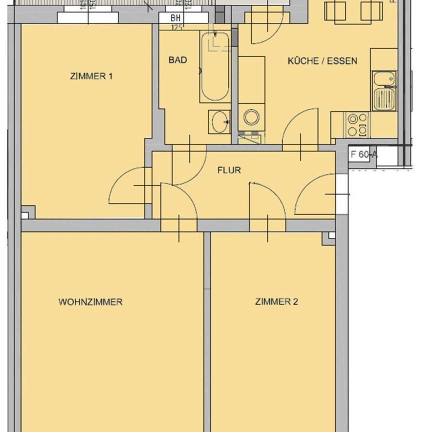 Tolle 3-Raum Whg. m. Balkon, Loggia, Parkett, EBK - Foto 1