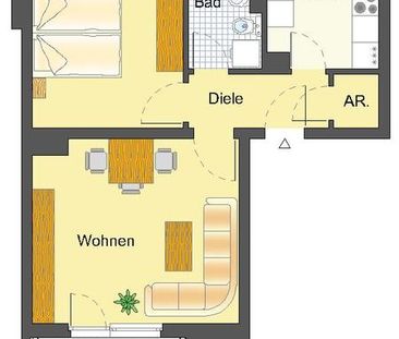 Helle 2 Zimmerwohnung mit sonnigem Balkon in der Südstraße - Foto 4