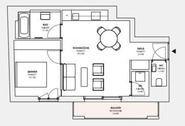 ***NEU*** Energie-effizienter Neubau mit Südost - Balkon & top Infrastruktur - Foto 1