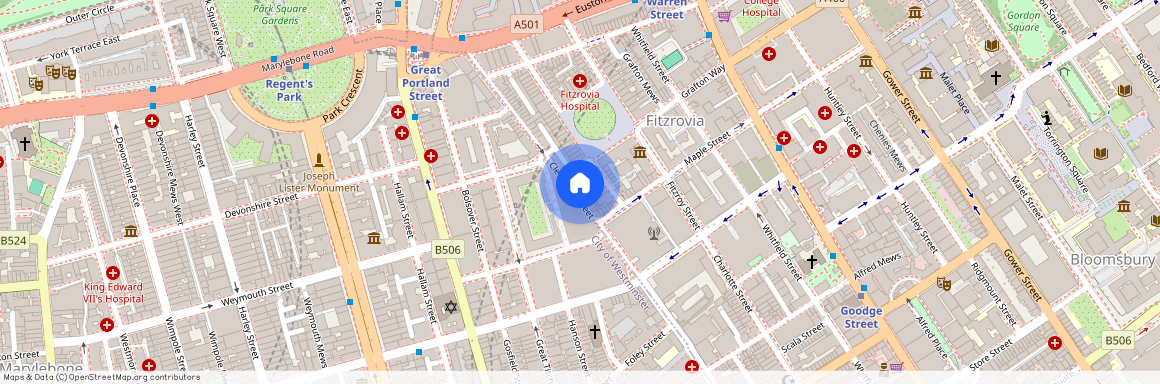 Cleveland Street, Fitzrovia, W1T