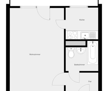 Frisch renovierte 1-Zimmer-Wohnung in Marzahn - Photo 1
