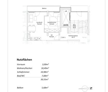 Ruhig gelegene 2-Zimmer Wohnung mit Balkon! - Photo 3