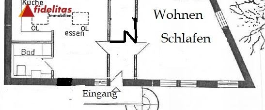 große 1,5 Zi-Wohnung im 1.OG in zentraler und ruhiger Lage von Rastatt - Photo 1