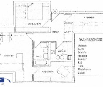 Ruhig gelegene 4-Zi-Wohnung mit Balkon im Dachgeschoss. - Foto 4