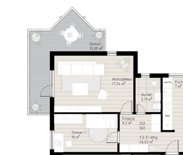 2.5 Zimmer, 3. Stock - Photo 6