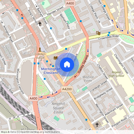 Oakley Square, Mornington Crescent, Euston, Camden, London, NW1