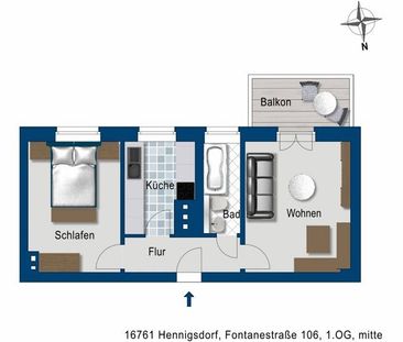 Super Single- Wohnung mit Balkon - Foto 4